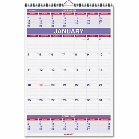 AT-A-GLANCE 16 x 23 in. 3-Month Wall Calendar AT464915